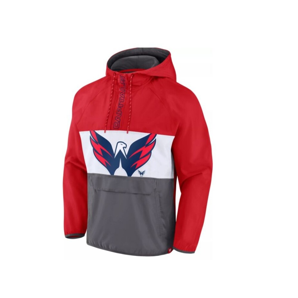 NHL Washington Capitals Anorak Red Pullover Jacket - Men's Medium